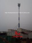 Integrated telecom base station monopole tower