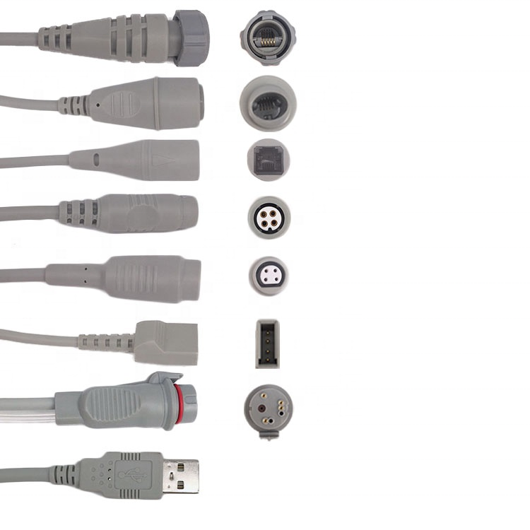 Grey Spacelabs IBP Cable Round 4 Pin To Smiths Transducer IBP Cables