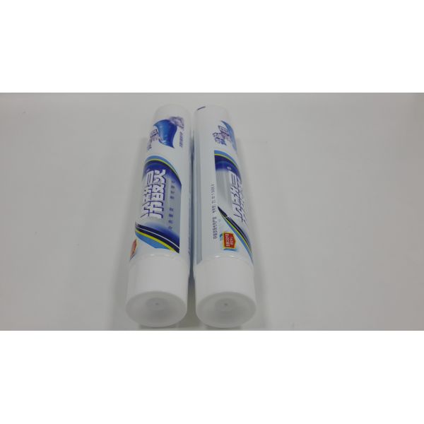 210g large Diameter Toothpaste Tube Plastic laminated Packaging with Transparent window