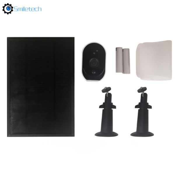 Waterproof TUYA 1080P Outdoor 2MP Bullet Camera PIR Motion Detection Low Power consumption solar Powered WIFI camera