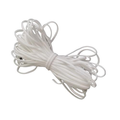 3.0mm White Flat Round Elastic Earloop String Soft Round Elastic Cord For Face