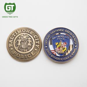 China 3D effects Double Plating Police challenge Coin with silver plating challenge coin on sale