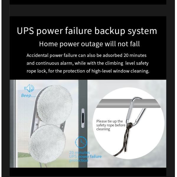 ABS Household WiFi Remote Control Smart Glass Wall Cleaner Robot Vacuum for Windows