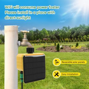Solar Smart WiFi Irrigation Controller With App Rain Sensor