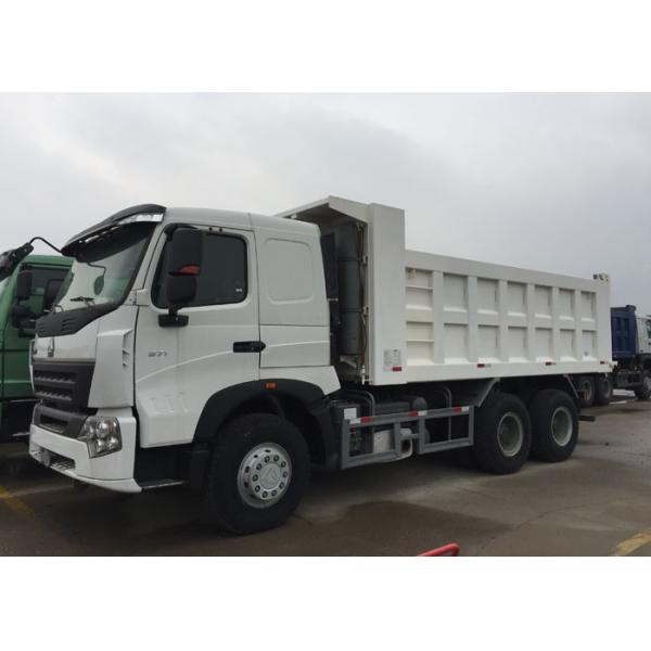White Color Sinotruk Howo Dump Truck High Fuel Efficiency 30 - 40 Tons For Mining