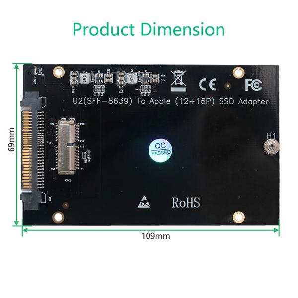 SSD To SFF-8639 PCIe Adapter Card 3.5" HDD For MacBook Air Pro Retina