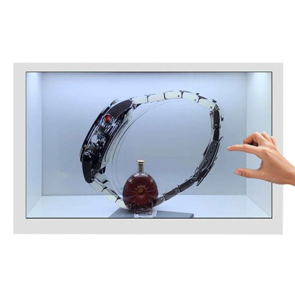 Cheap Android LCD See Through Display Interactive Advertising Translucent LCD Box for sale