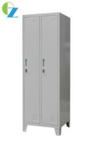 Best 450Dmm Vertical Two Door Steel Office Lockers Staff Gym Locker With Metal Feet wholesale