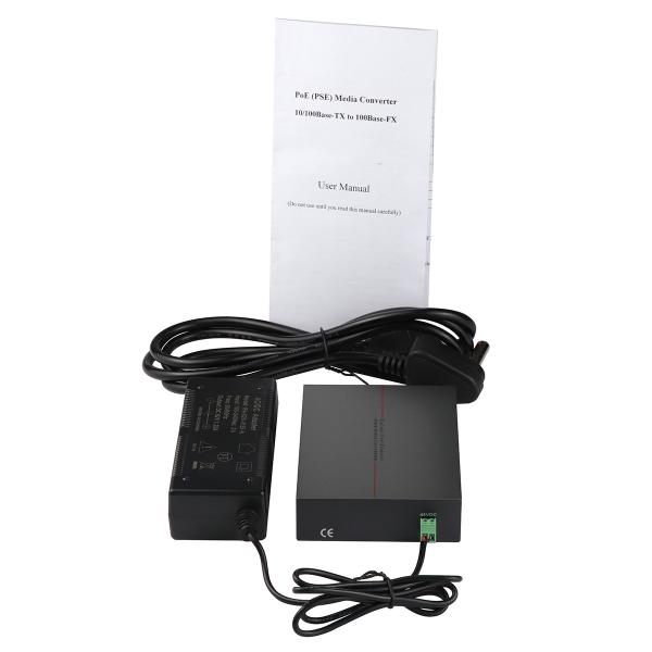 30W POE Fiber Optic Ethernet Media Converter Rack Mounted Duplex SC Port AC Input