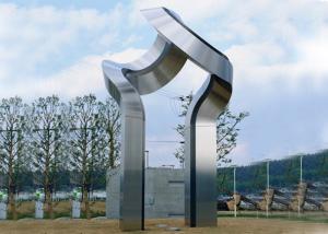 Best Large Art Modern Stainless Steel Sculpture , Outdoor Steel Sculpture Decoration wholesale