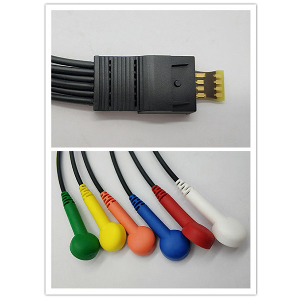 Schiller 6 Leads Holter ECG Cable Ecg Accessories High Strength For Patient