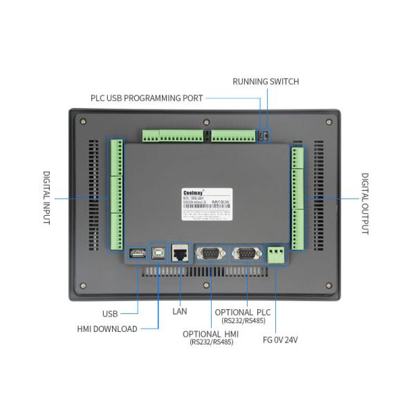 1024x600 Program Logic Controller 10 Inch Temperature Humidity For Oven Broiler