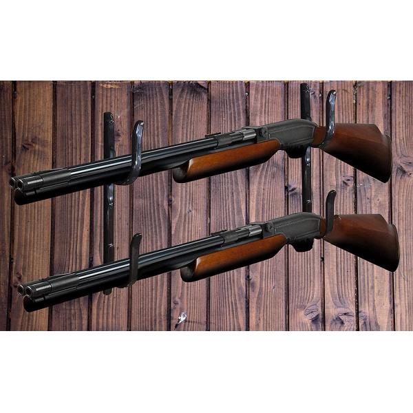 Black Metal Gun Hook holder Bow & Tool Rack for Autos & Trucks Adjustable 9" to 14" Gun Rack