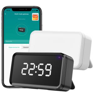 Best Tuya ZigBee gateway Time Display Alexa Google Home Bluetooth Mesh Wireless Bridge Hub Smart Multi mode Gateway wholesale