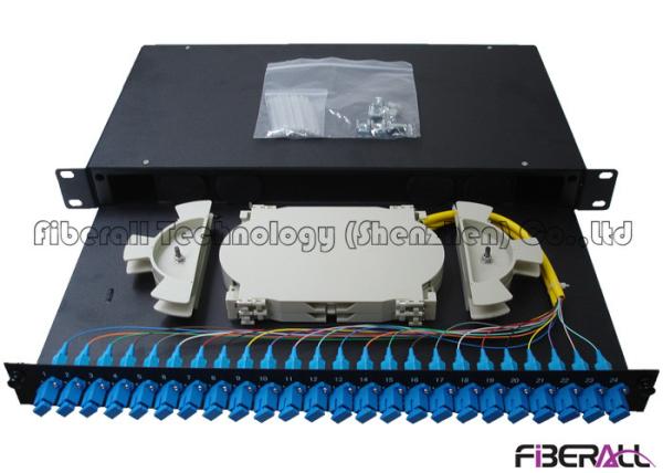 Cheap Sliding Drawer Fiber Optic Patch Panel With Angled SC Simplex Adapter Port 24 Cores for sale