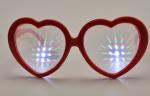 Heart Frame Clear Diffraction Glasses Red Heart Frame For Party Wedding Music