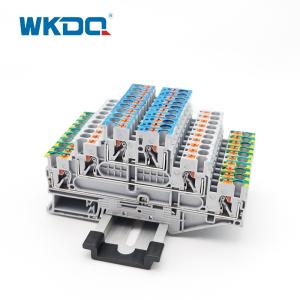 Best Din Rail Push In Terminal Block Multi Level Terminal Block With PE Foot wholesale