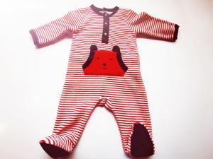 China Cotton Cute Rompers For Baby Boy Reactive Print Jersey Pyjama on sale