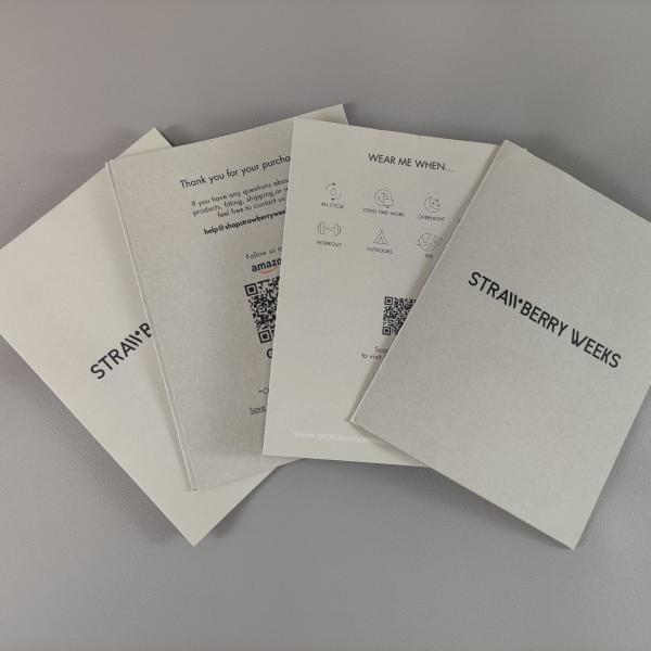 Cheap Clothing Instruction Manual Customized Card with Matte Lamination Surface for sale