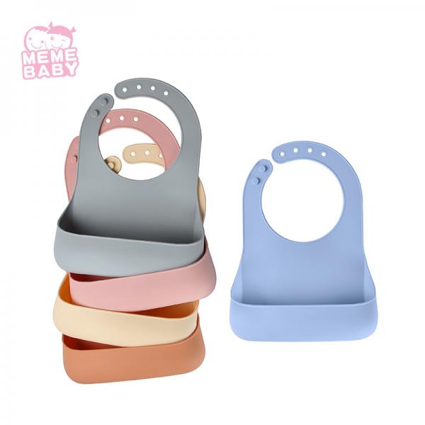 CPC Approval Durable Adjustable Food Catching Bib For Girls Boys