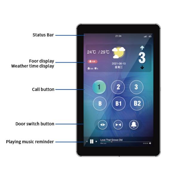 10.1in Touch Screen Elevator Panel For Home Elevator Cop Panel Multimedia Programs