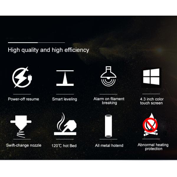 FDM Plate 0.8mm Nozzle Smart 3D Printer Toy DIY JCVISION 100W