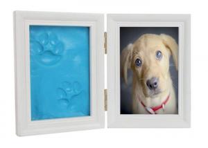 Best Dog / Cat Pet Memorial Picture Frame , Clay Paw Print Memorial Picture Frame wholesale