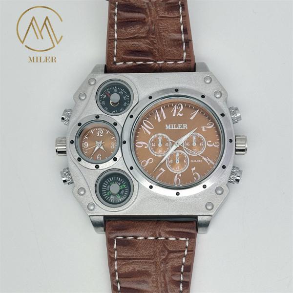 Cheap Men Quartz Watch Elegant Design Quartz Light Watch With Push-Button Hidden Clasp for sale