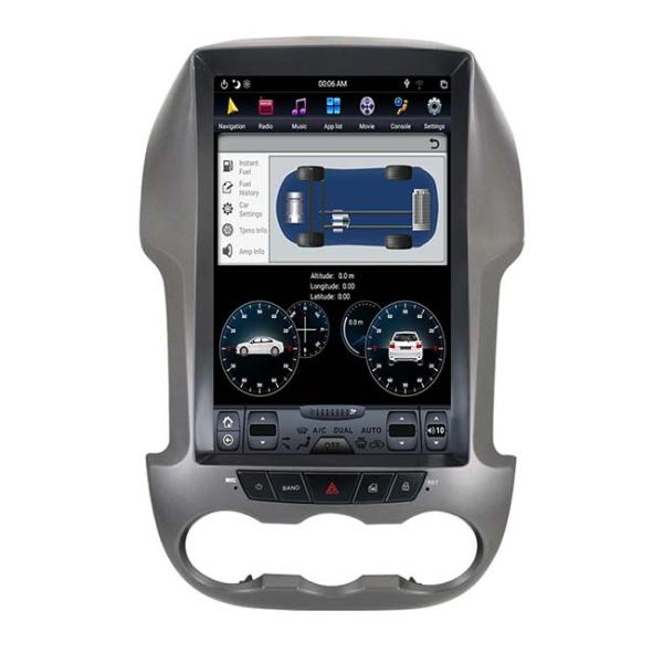 Single Din PX6 Tesla Style Head Unit Ford Ranger Vertical Screen 12.1 Inch