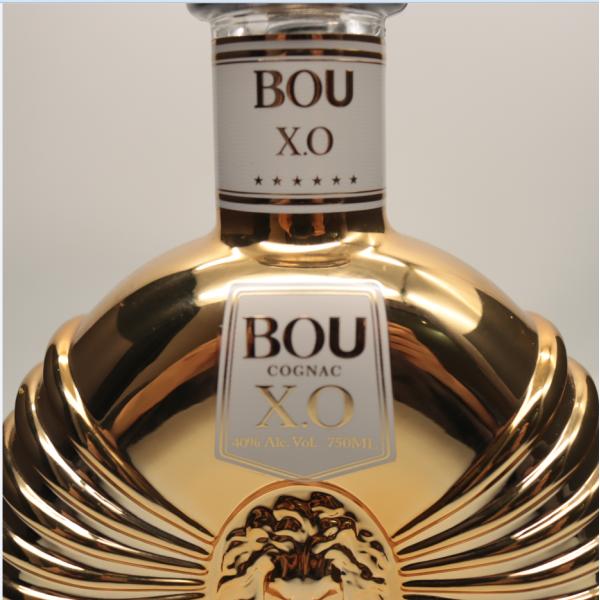 200ML 500ML Custom Vodka Bottle Vacuum Metalization Golden Screen Printing