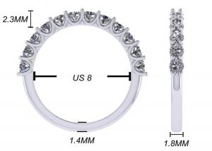 Best 1.2 ct Engagement And Wedding Ring Set 1.93g Weight RD2.7MM Size wholesale