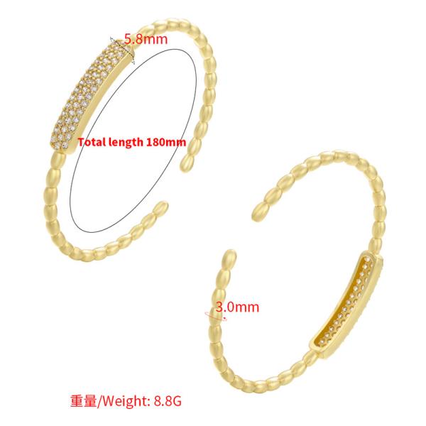 Zircon 18k Gold Plated Bangles Custom Name Gold Plated Initial Bracelet