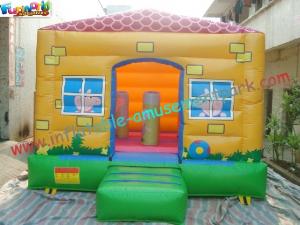 China Peppa Pig Commercial Bouncy Castles , Popular Mini Inflatable House For Childrens on sale