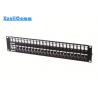 1U 19 Inch Network Patch Panel , 3m Style FTP 48 Port Patch Panel High Stability for sale