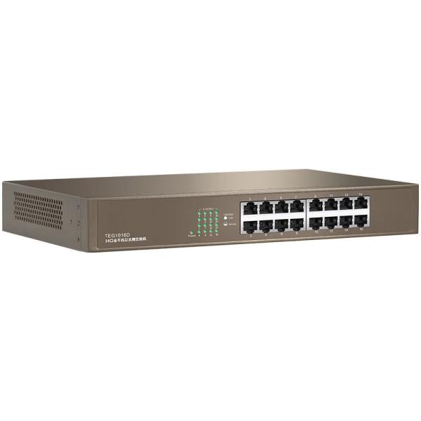 16 Ports Gigabit Ethernet Switch Fast Network 10/100/1000 Mbps Auto-negotiation RJ45 TEG1016D for speed and Connectivity