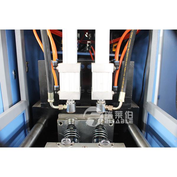 Blue Plastic Bottle Blowing Machine 15 - 400 Mm Preform Length 65 KN Clamping Force