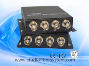 Best 4ch analog video fiber transmitter and receiver with rs422/232/485 or analog audio in iron case wholesale