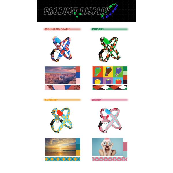 Hiking No Slip Adjustable Dog Harness For Car Stop Dog From Pulling