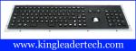 Rugged Panel Mount Black Metal Keyboard With Trackball Function Keys And Number
