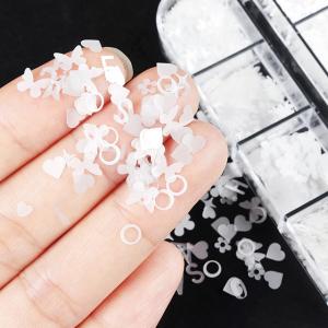 Custom Glitter Heart-Shaped White Lucency Nail Art Glitter Using Ritual Winter