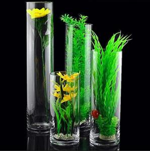 China thick straight flower vase,hot sale unique vase glass on sale