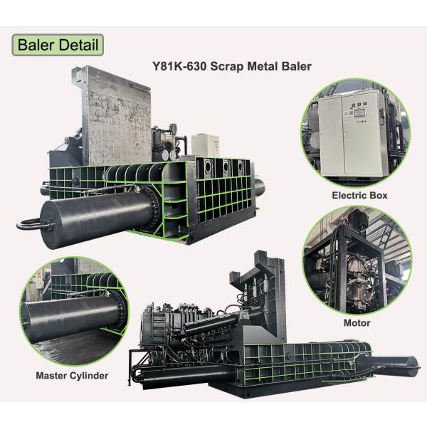 Y81-630 Horizontal Scrap Baler Machine Hydraulic Aluminum Metal Baling Press