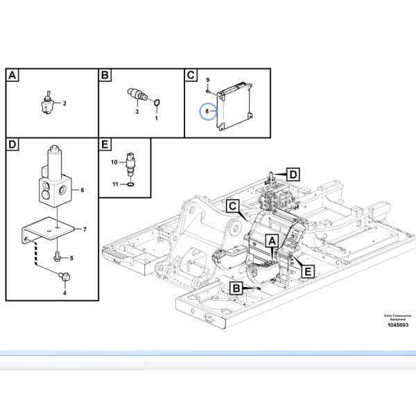 EC210 EC240 EC290 Excavator Control Panel for Volvo VOE60100000 ECU Controller 60100000