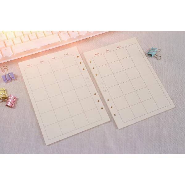 Total 80 Sheets 6 Ring Zipper Binder , Personal Leather Notepad Binder For Business People