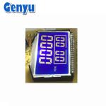 Custom STN Segmented LCD Display Blue Background White Digits For Mixer Machine