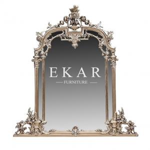 Best Vintage Dressing Mirror Wooden Carved European Style Gold Antique Mirror LS-A132F wholesale