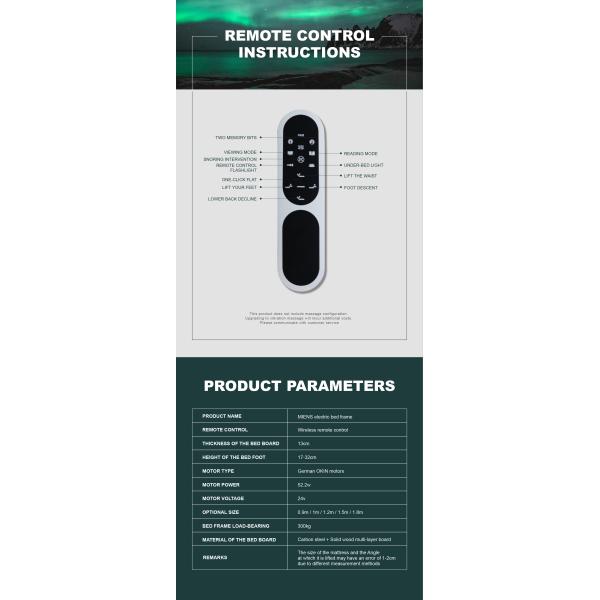 Customozied Smart Furniture Adjustable Base Bed with Frame zero gravity homeuse homecare