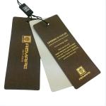 Double Sided Matte Custom Hang Tag Labels With Cord Black Custom Cardstock Tags