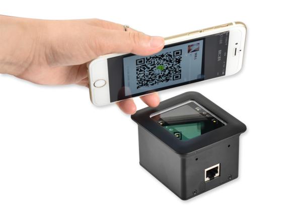 Cheap Portable QR Code Barcode Scanner Module 10mil Resolution White LED Light Source for sale