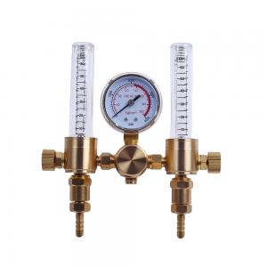 Best Brass Dual Output Argon Gas Regulator Flow Meter with CGA580 Inlet and 5/8 Outlet wholesale